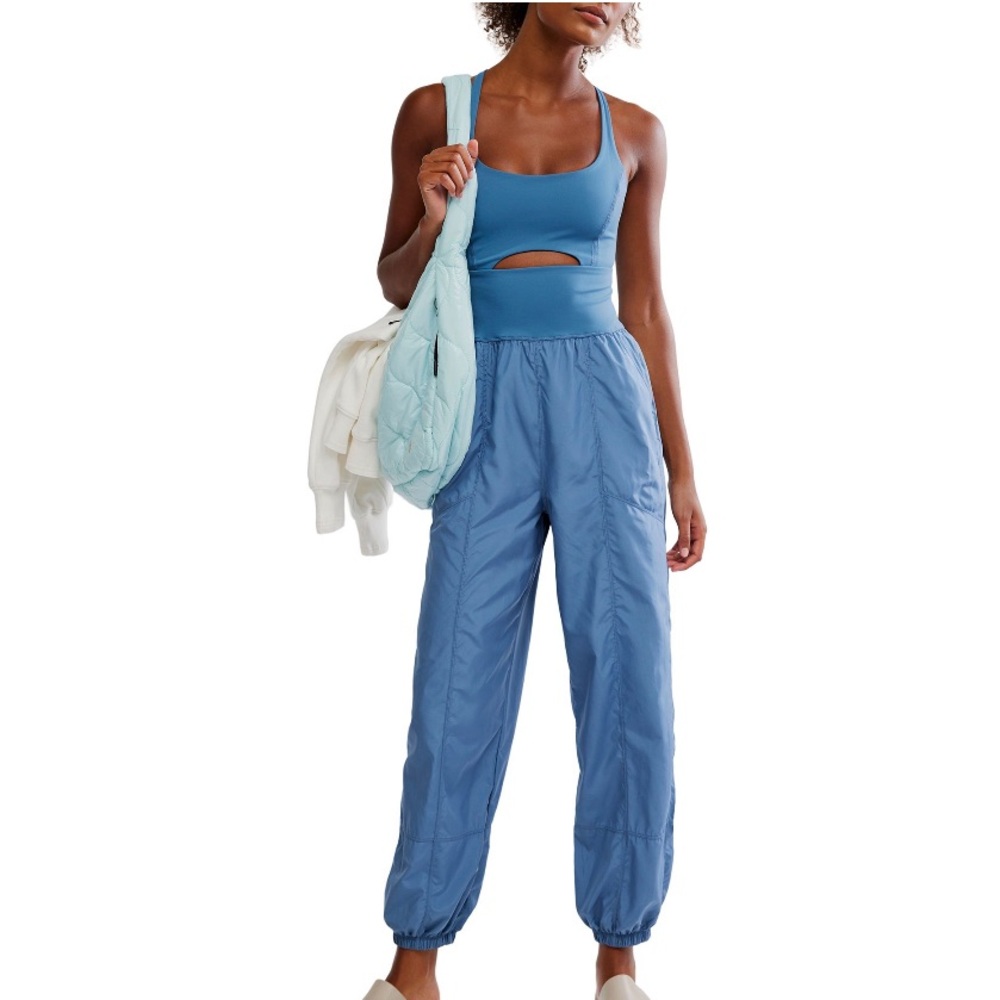 NEW Free People Righteous Onsie Jumpsuit blue skyline size XS